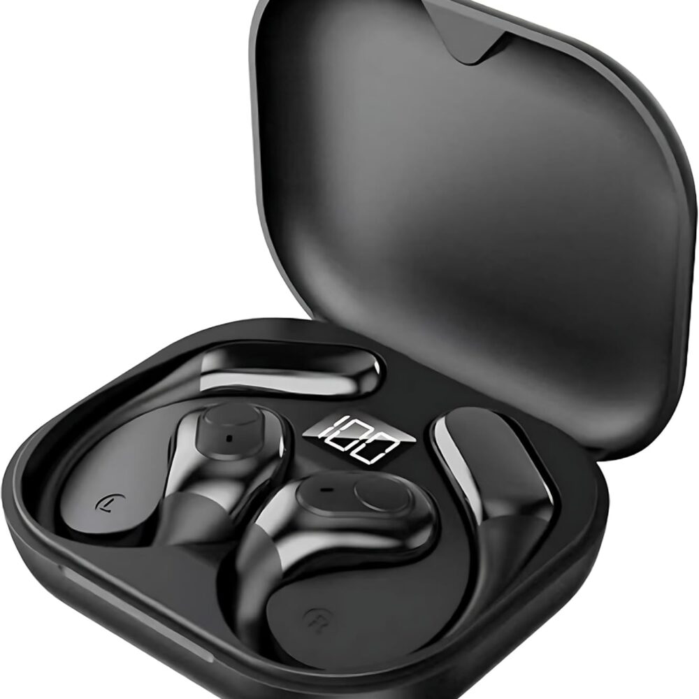 Open Ear Wireless Headphone Air Conduction Earbud Built in Mic 90H Playtime
