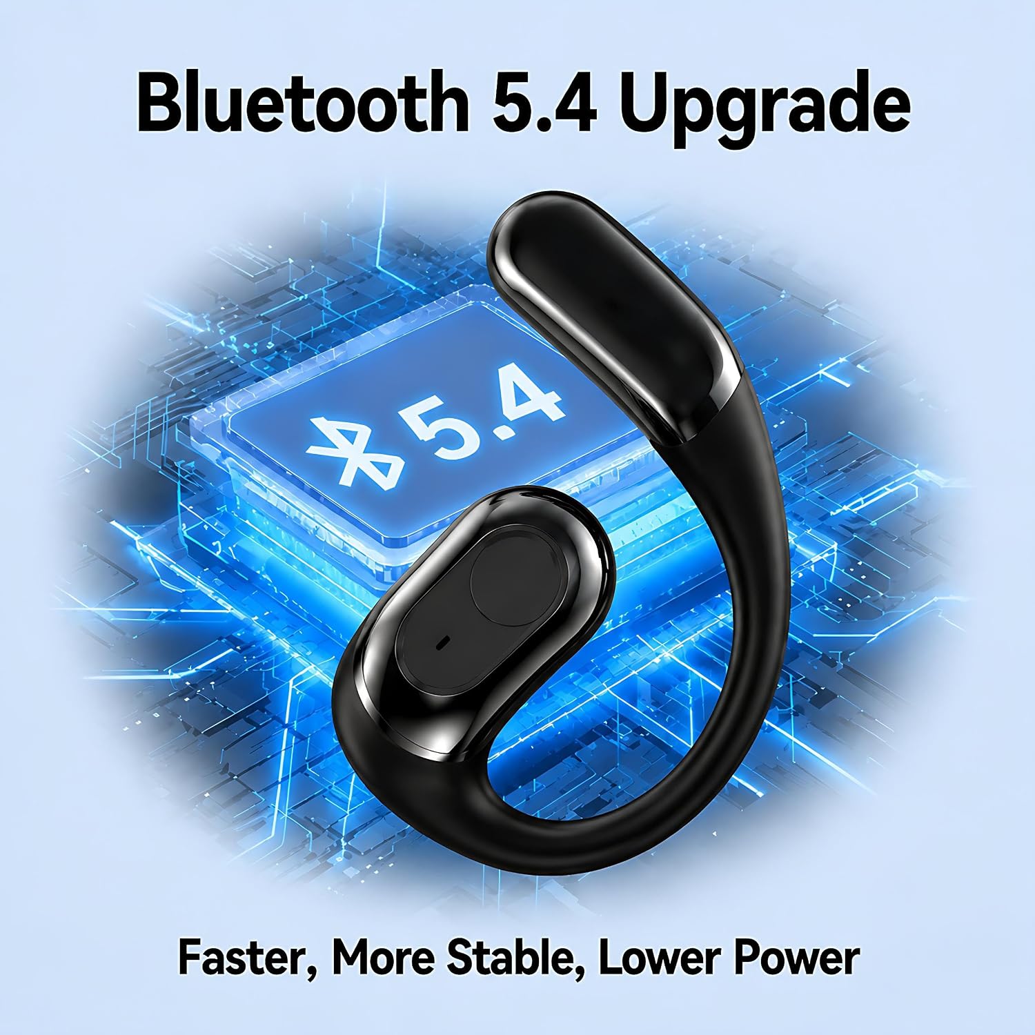 Open Ear Wireless Headphone Air Conduction Earbud Built in Mic 90H Playtime - Image 2