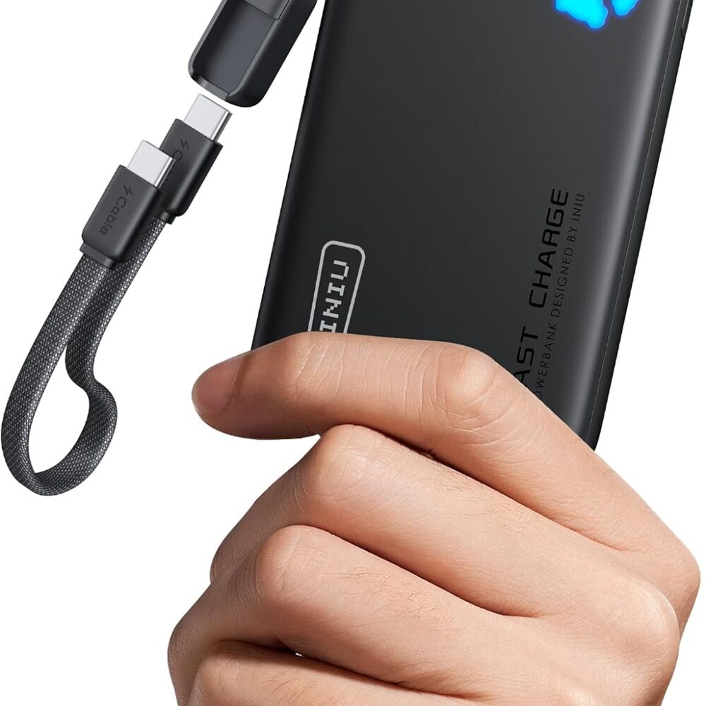 INIU 10000mAh 45W Fast Charging Portable Charger, Smaller Travel Power Bank