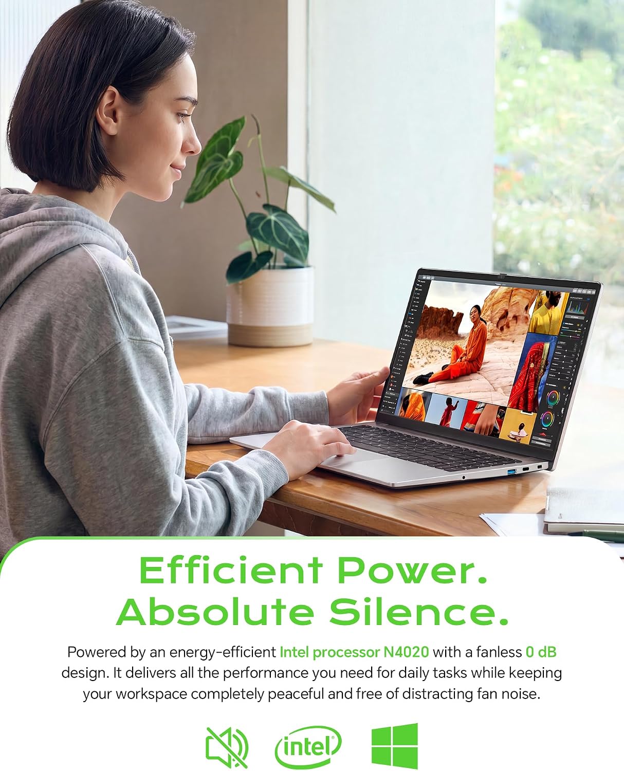 15.6 Inch Laptop Computer, N4020, 4GB DDR4 RAM, 128GB eMMC,with Windows 11 - Image 3