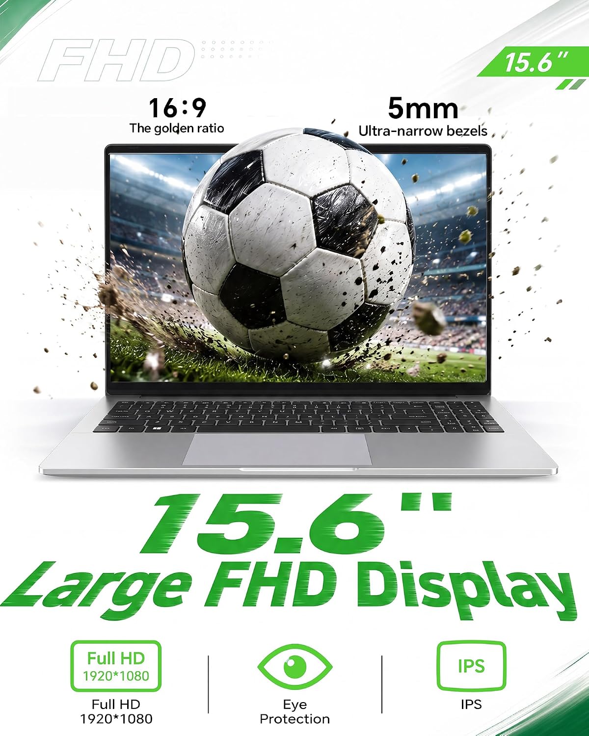15.6 Inch Laptop Computer, N4020, 4GB DDR4 RAM, 128GB eMMC,with Windows 11 - Image 4