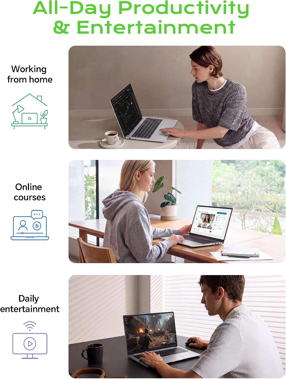 15.6 Inch Laptop Computer, N4020, 4GB DDR4 RAM, 128GB eMMC,with Windows 11 - Image 8
